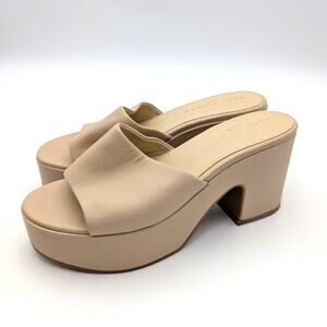 Marc Fisher LTD Forina Slide Heel Sandal Women's Light Natural Size US9M EU39.5